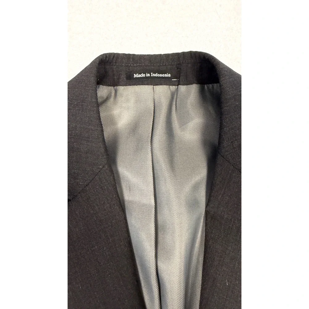 Pronto Uomo Mens Blazer Wool Blend Charcoal 36 Regular Two Button Sport Coat